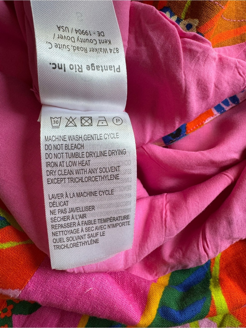 FARM Rio Pink Linen Floral Wrap-Style Mini Dress - Picture 6 of 9